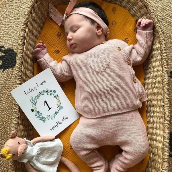 Baby Milestone Cards Eucalyptus Treat the Mama