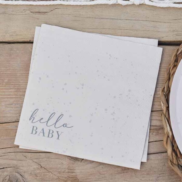 Baby Shower Χαρτοπετσέτες Hello Baby Neutral
