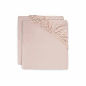 Jollein Σεντονάκι με Λάστιχο Pale Pink 40/50 x 80/90 εκ. (2τμχ)